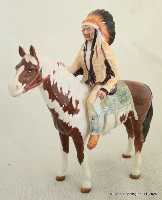Scarce Beswick Mounted Indian Model 1391 Scarce Beswick Mounted Indian Model 1391